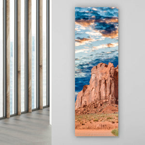 Aluminiumbild gebürstet Monument Valley Panorama Hoch
