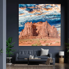 Lade das Bild in den Galerie-Viewer, Aluminiumbild gebürstet Monument Valley Quadrat
