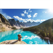 Lade das Bild in den Galerie-Viewer, Aluminiumbild Moraine Lake in Kanada Querformat
