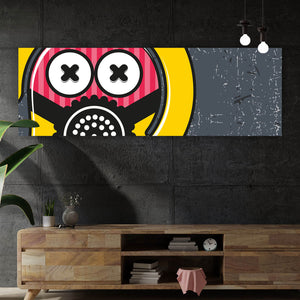 Poster Mordern Art Monster mit Mundschutz Panorama