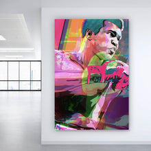 Lade das Bild in den Galerie-Viewer, Aluminiumbild gebürstet Muhammad Ali Pop Art Hochformat
