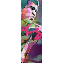 Lade das Bild in den Galerie-Viewer, Aluminiumbild gebürstet Muhammad Ali Pop Art Panorama Hoch
