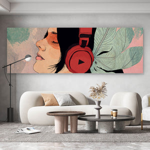 Poster Music On Abstract Panorama