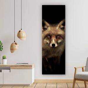 Spannrahmenbild Mystischer Fuchs Digital Art Panorama Hoch