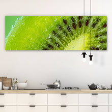 Lade das Bild in den Galerie-Viewer, Aluminiumbild Nahaufnahme einer Kiwi Panorama
