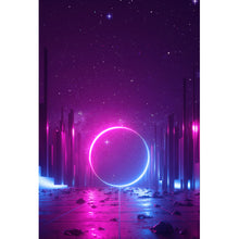 Lade das Bild in den Galerie-Viewer, Spannrahmenbild Neon Portal Galaxie Hochformat
