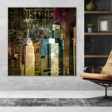 Lade das Bild in den Galerie-Viewer, Spannrahmenbild New York City Digital Quadrat
