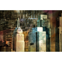 Lade das Bild in den Galerie-Viewer, Aluminiumbild gebürstet New York City Digital Querformat
