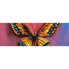 Lade das Bild in den Galerie-Viewer, Spannrahmenbild Gemälde eines Schmetterlings Panorama
