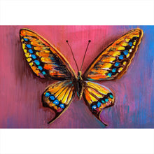 Lade das Bild in den Galerie-Viewer, Aluminiumbild Gemälde eines Schmetterlings Querformat

