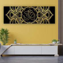 Lade das Bild in den Galerie-Viewer, Spannrahmenbild Om Symbol in Mandala Panorama
