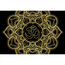 Lade das Bild in den Galerie-Viewer, Spannrahmenbild Om Symbol in Mandala Querformat
