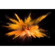 Lade das Bild in den Galerie-Viewer, Aluminiumbild gebürstet Orange Explosion Querformat
