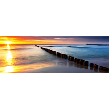 Lade das Bild in den Galerie-Viewer, Aluminiumbild Ostsee bei schönem Sonnenaufgang Panorama
