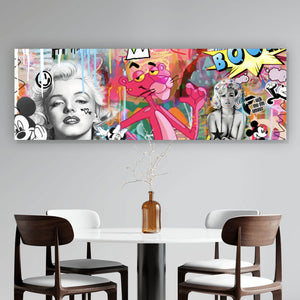 Poster Panther and Beauties Pop Art Panorama