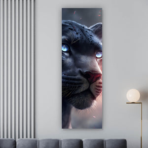 Aluminiumbild gebürstet Panther Digital Art Panorama Hoch