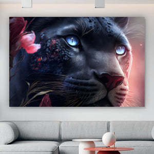 Aluminiumbild Panther Digital Art Querformat