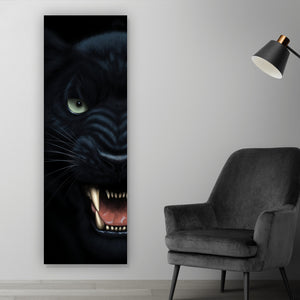 Leinwandbild Panther in der Dunkelheit Panorama Hoch