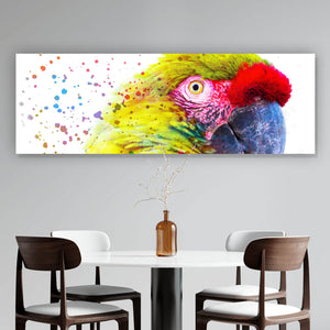Spannrahmenbild Papagei Digital Art Panorama
