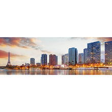 Lade das Bild in den Galerie-Viewer, Aluminiumbild gebürstet Paris Skyline Panorama
