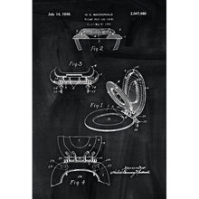 Lade das Bild in den Galerie-Viewer, Poster Patentzeichnung Toilettensitz Hochformat
