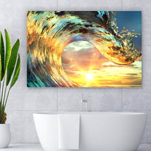 Lade das Bild in den Galerie-Viewer, Aluminiumbild gebürstet Perfect Wave Querformat
