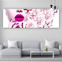 Lade das Bild in den Galerie-Viewer, Aluminiumbild gebürstet Pink Lipstick Panorama
