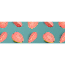 Lade das Bild in den Galerie-Viewer, Leinwandbild Pinke Früchte auf blauem Hintergrund Panorama
