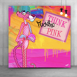 Poster Pinker Panther Abstrakt Quadrat