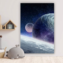 Lade das Bild in den Galerie-Viewer, Leinwandbild Planet Pluto Hochformat
