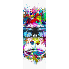 Lade das Bild in den Galerie-Viewer, Poster Pop Art Affe mit Kopfhörer Panorama Hoch
