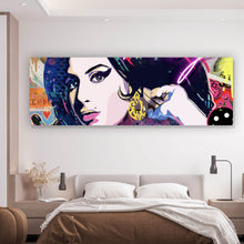 Lade das Bild in den Galerie-Viewer, Aluminiumbild gebürstet Pop Art Amy Panorama
