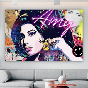 Aluminiumbild Pop Art Amy Querformat