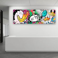 Lade das Bild in den Galerie-Viewer, Aluminiumbild gebürstet Pop Art Dagobert NFT Panorama

