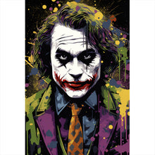 Lade das Bild in den Galerie-Viewer, Aluminiumbild gebürstet Pop Art Joker Abstrakt Hochformat
