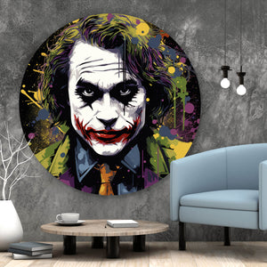 Aluminiumbild gebürstet Pop Art Joker Abstrakt Kreis