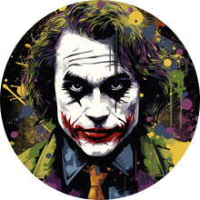 Lade das Bild in den Galerie-Viewer, Aluminiumbild gebürstet Pop Art Joker Abstrakt Kreis
