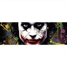 Lade das Bild in den Galerie-Viewer, Aluminiumbild gebürstet Pop Art Joker Abstrakt Panorama
