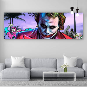 Aluminiumbild gebürstet Pop Art Joker Panorama