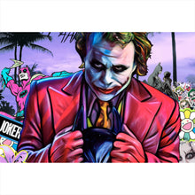Lade das Bild in den Galerie-Viewer, Aluminiumbild gebürstet Pop Art Joker Querformat
