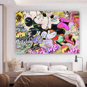 Leinwandbild Pop Art Micky famous Querformat