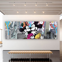 Lade das Bild in den Galerie-Viewer, Aluminiumbild gebürstet Pop Art Micky Love No.2 Panorama
