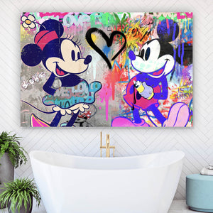 Leinwandbild Pop Art Micky Love No.3 Querformat