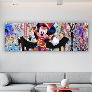 Aluminiumbild gebürstet Pop Art Micky Portrait No.1 Panorama
