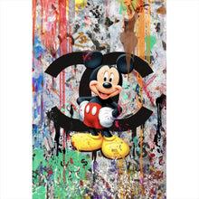 Lade das Bild in den Galerie-Viewer, Aluminiumbild gebürstet Pop Art Micky Portrait No.2 Hochformat

