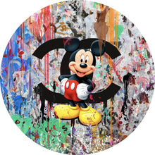 Lade das Bild in den Galerie-Viewer, Aluminiumbild Pop Art Micky Portrait No.2 Kreis
