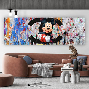 Aluminiumbild gebürstet Pop Art Micky Portrait No.2 Panorama