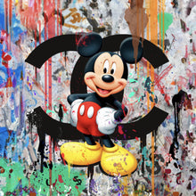 Lade das Bild in den Galerie-Viewer, Aluminiumbild gebürstet Pop Art Micky Portrait No.2 Quadrat

