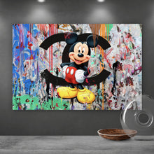 Lade das Bild in den Galerie-Viewer, Aluminiumbild gebürstet Pop Art Micky Portrait No.2 Querformat
