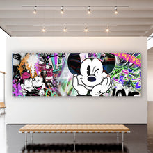 Lade das Bild in den Galerie-Viewer, Aluminiumbild gebürstet Pop Art Musik Micky Panorama

